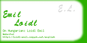 emil loidl business card